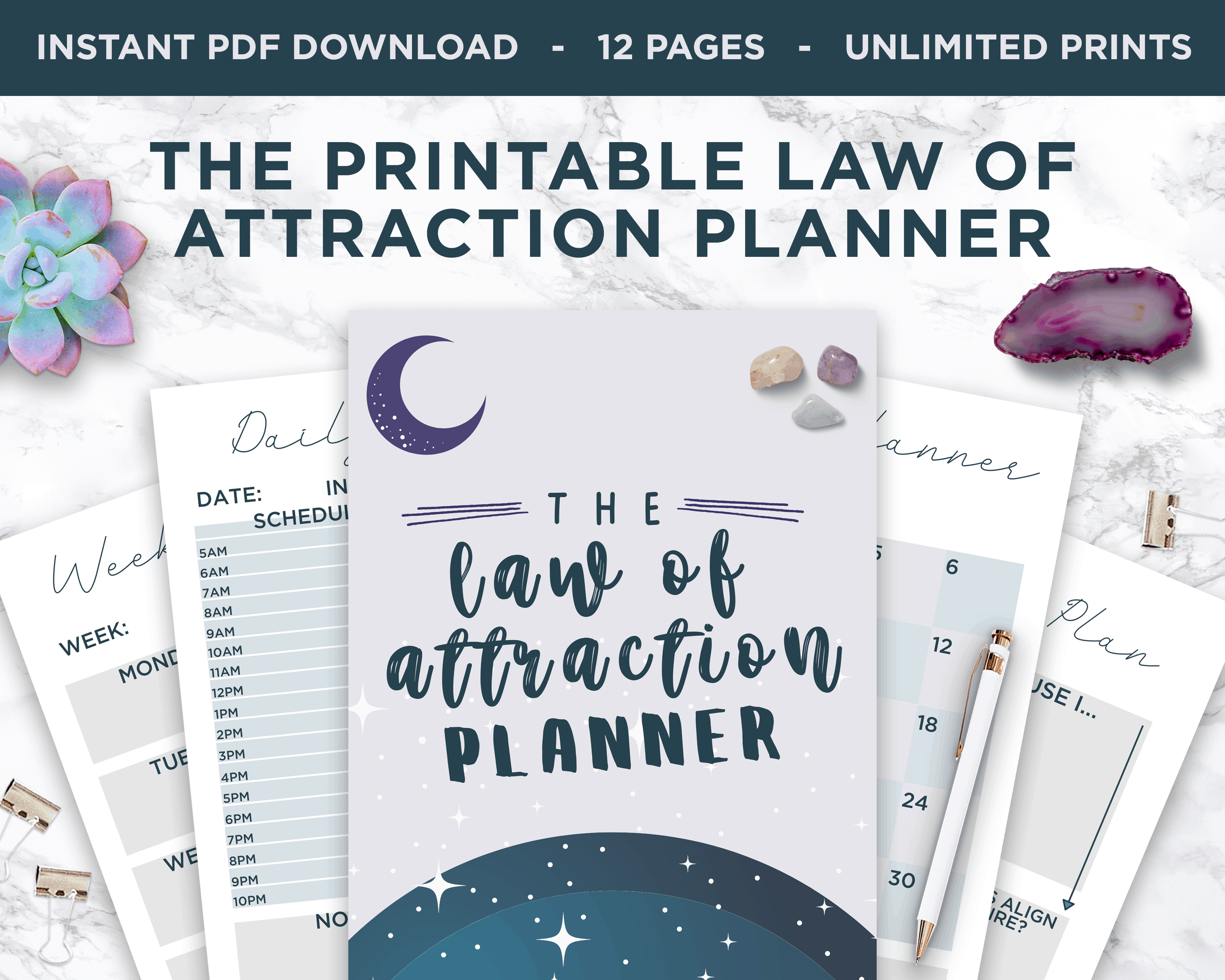 Cover image printable law of attraction planner