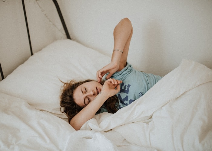 woman waking up woman waking up
