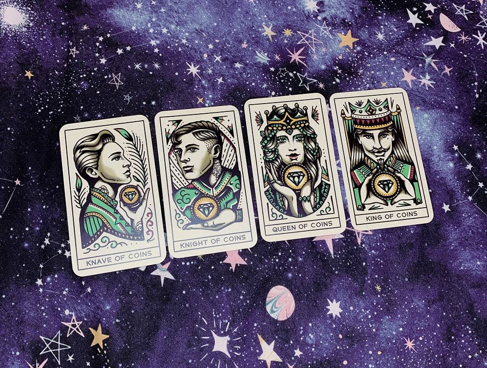 suit of coins court cards tarot