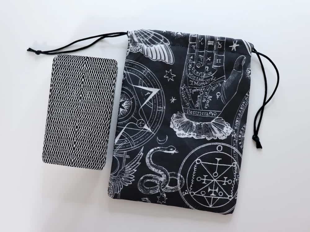 occult print tarot bag