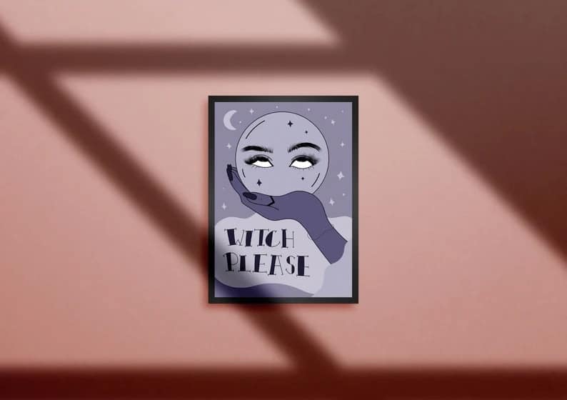 witch please gift for modern witch witch please print funny gift for witch