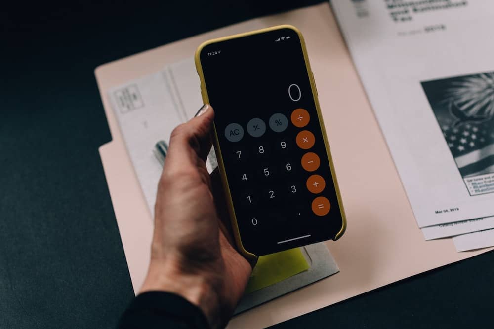 person managing finances