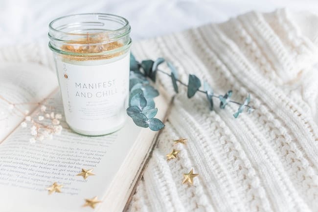 manifest and chill candle