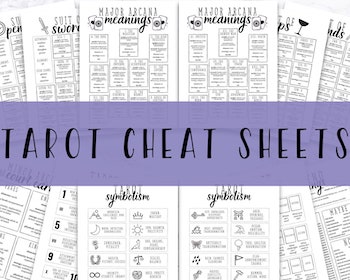 tarot cheat sheets tarot meaning cheat sheets
