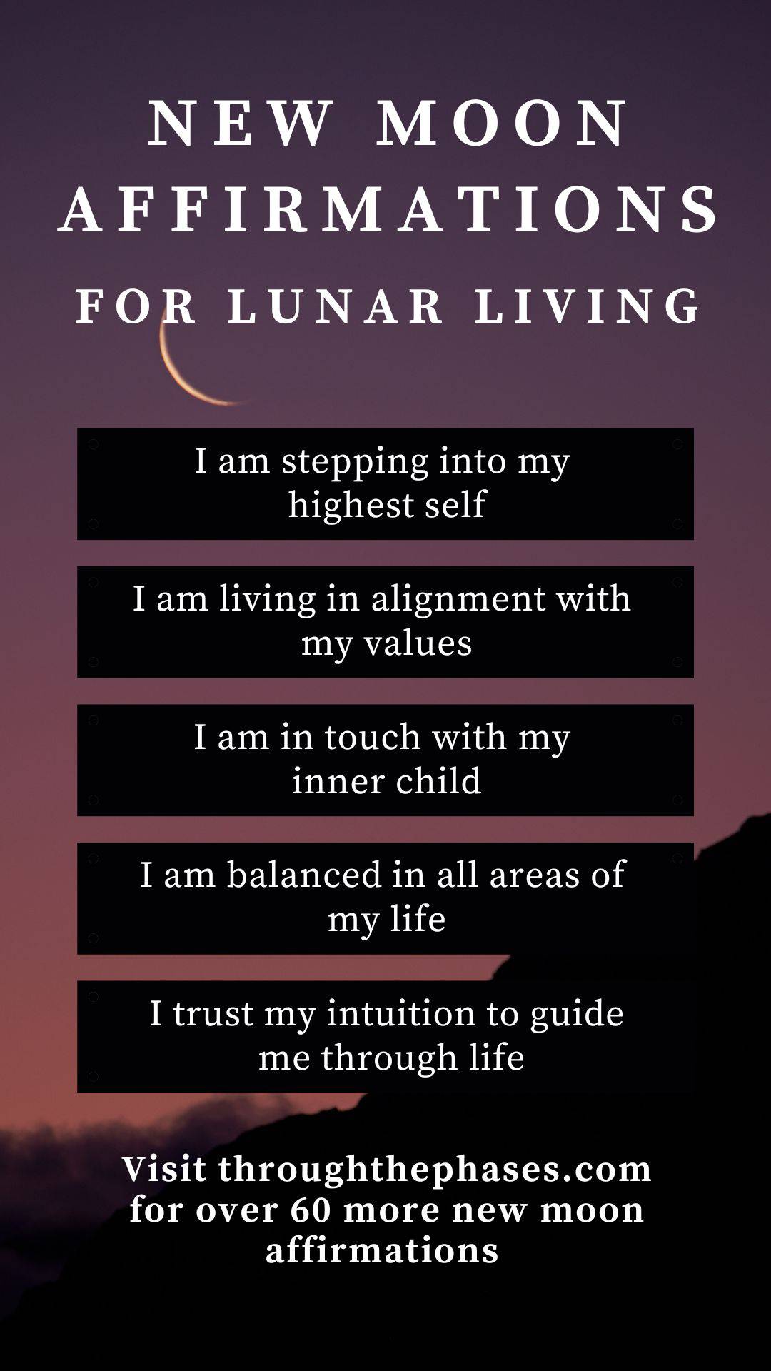 67 New Moon Affirmations for Lunar Living in 2023 Through the Phases