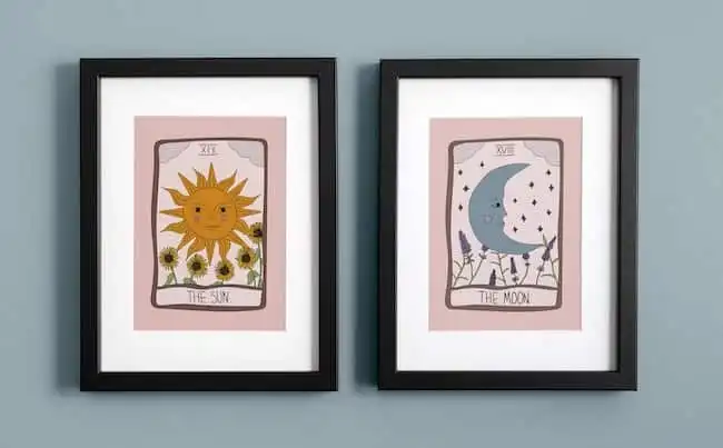 Sun and Moon Tarot Card Prints