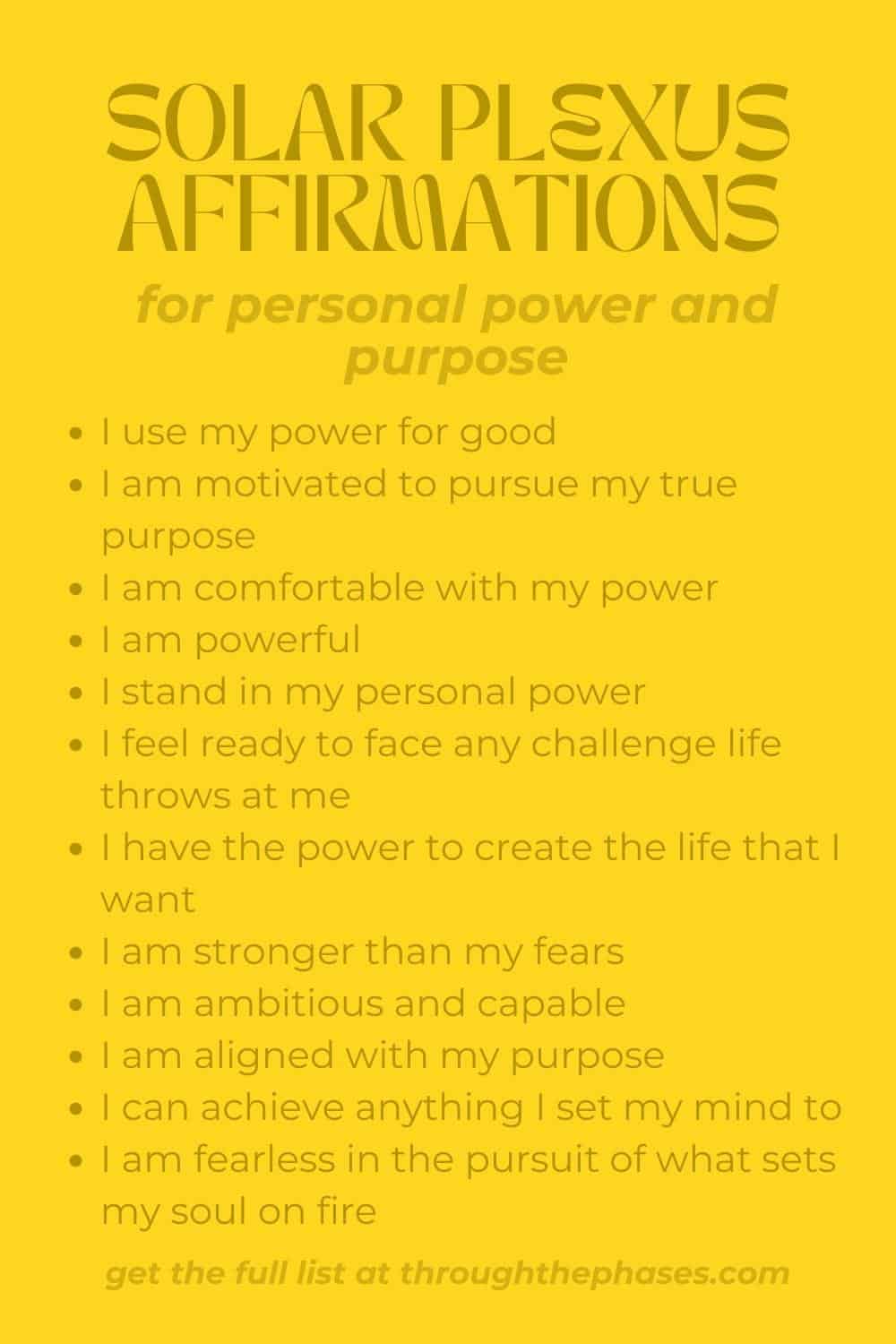 111 Powerful Solar Plexus Chakra Affirmations for Confidence 6 solar plexus affirmations for personal power and purpose