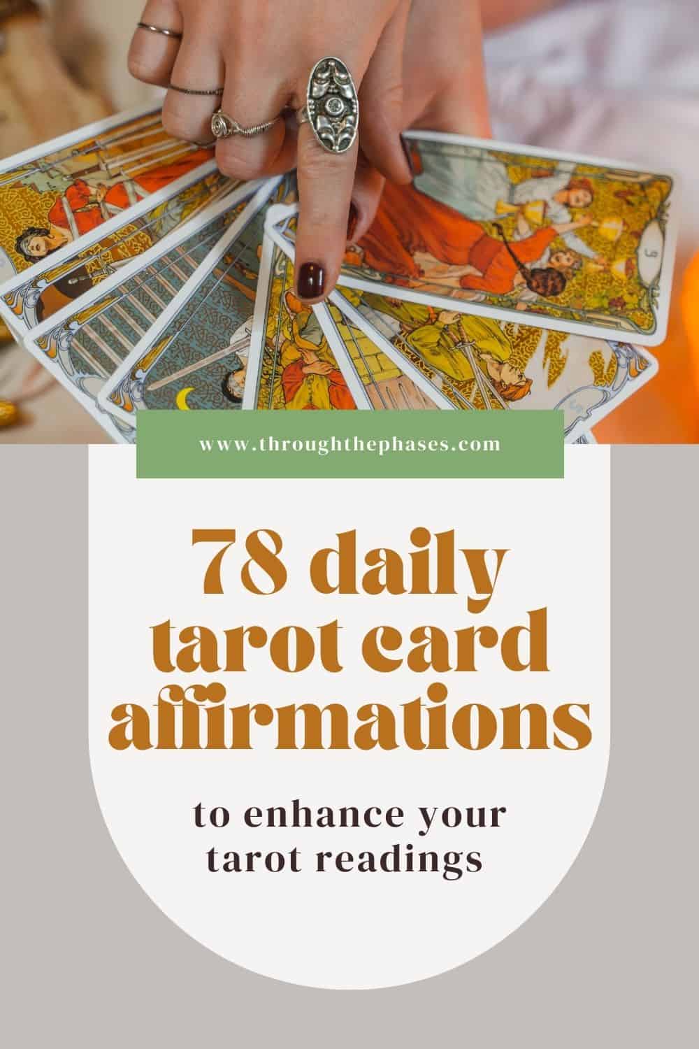78 Positive Daily Tarot Affirmations for your Deck 4 78 daily tarot card affirmations to enhance your readings
