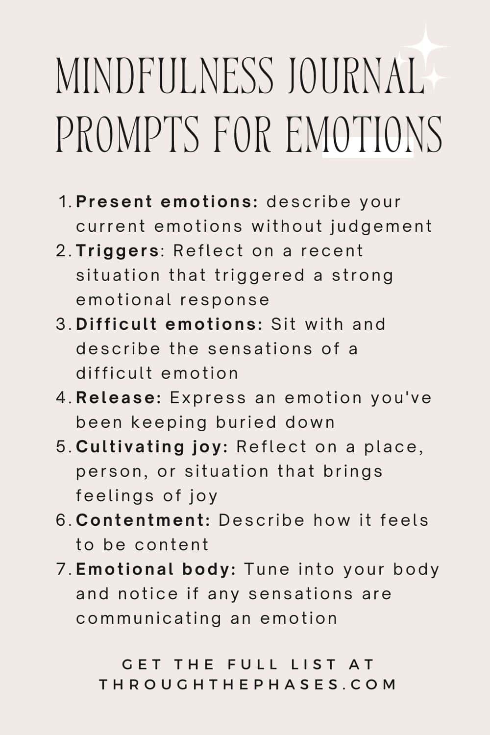 51 Powerful Mindfulness Journal Prompts for Self-Awareness 11 mindfulness journal prompts for emotions