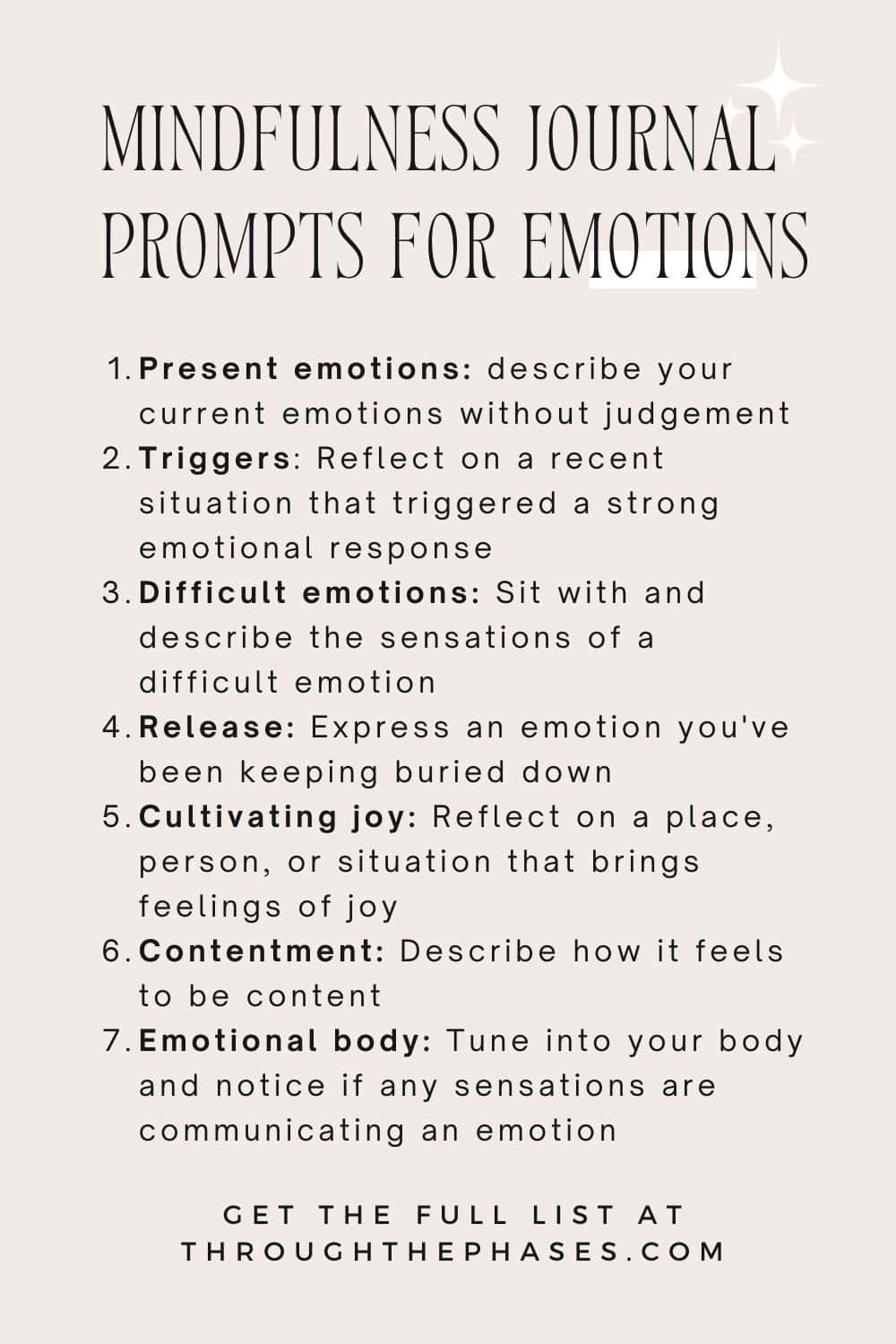 mindfulness journal prompts for emotions