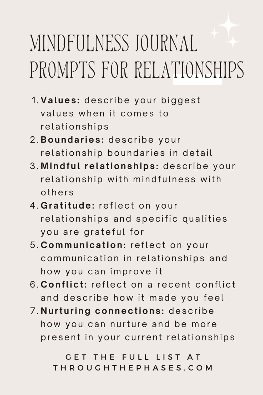 51 Powerful Mindfulness Journal Prompts for Self-Awareness 15 mindfulness journal prompts for relationships