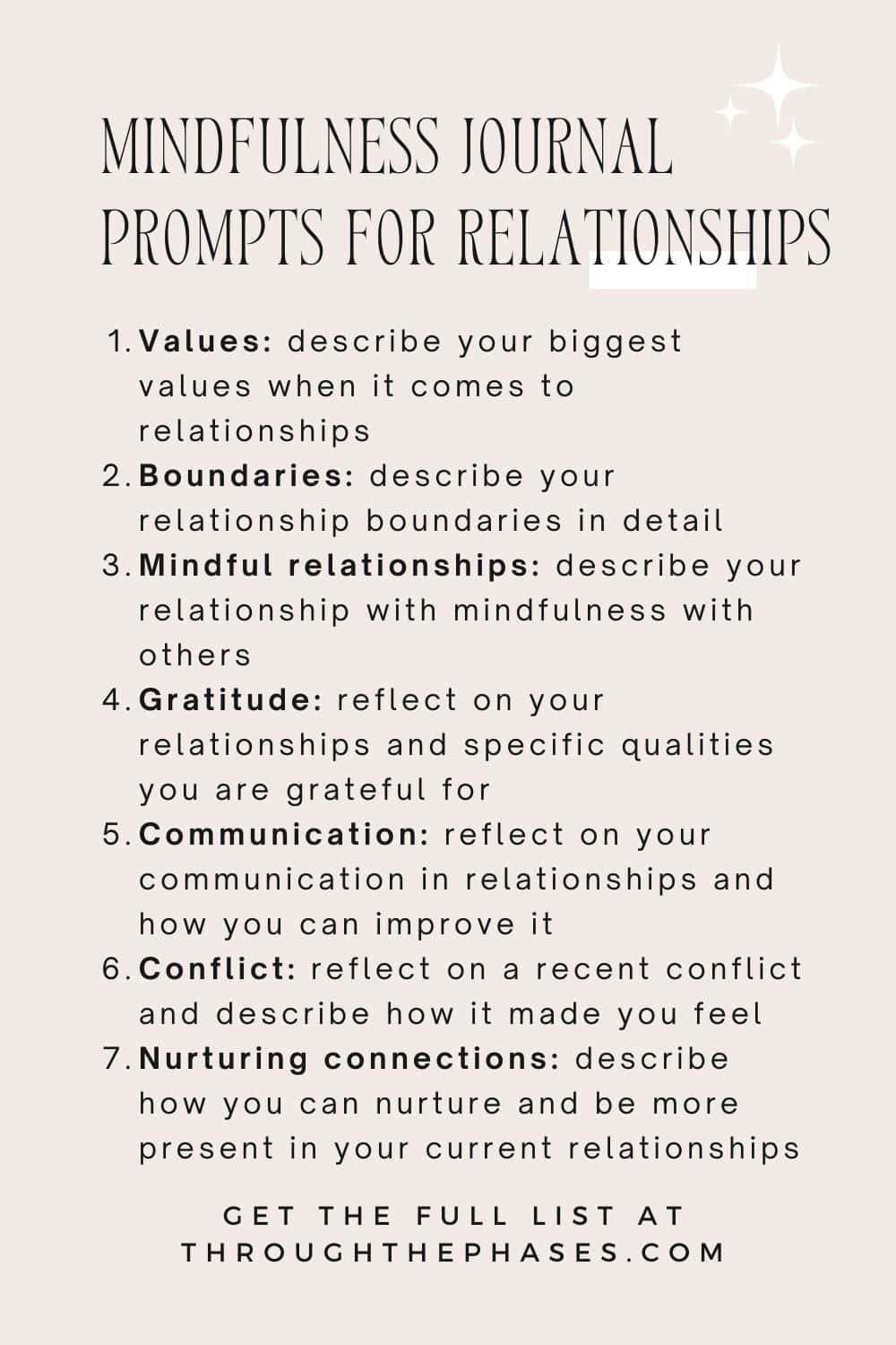 mindfulness journal prompts for relationships