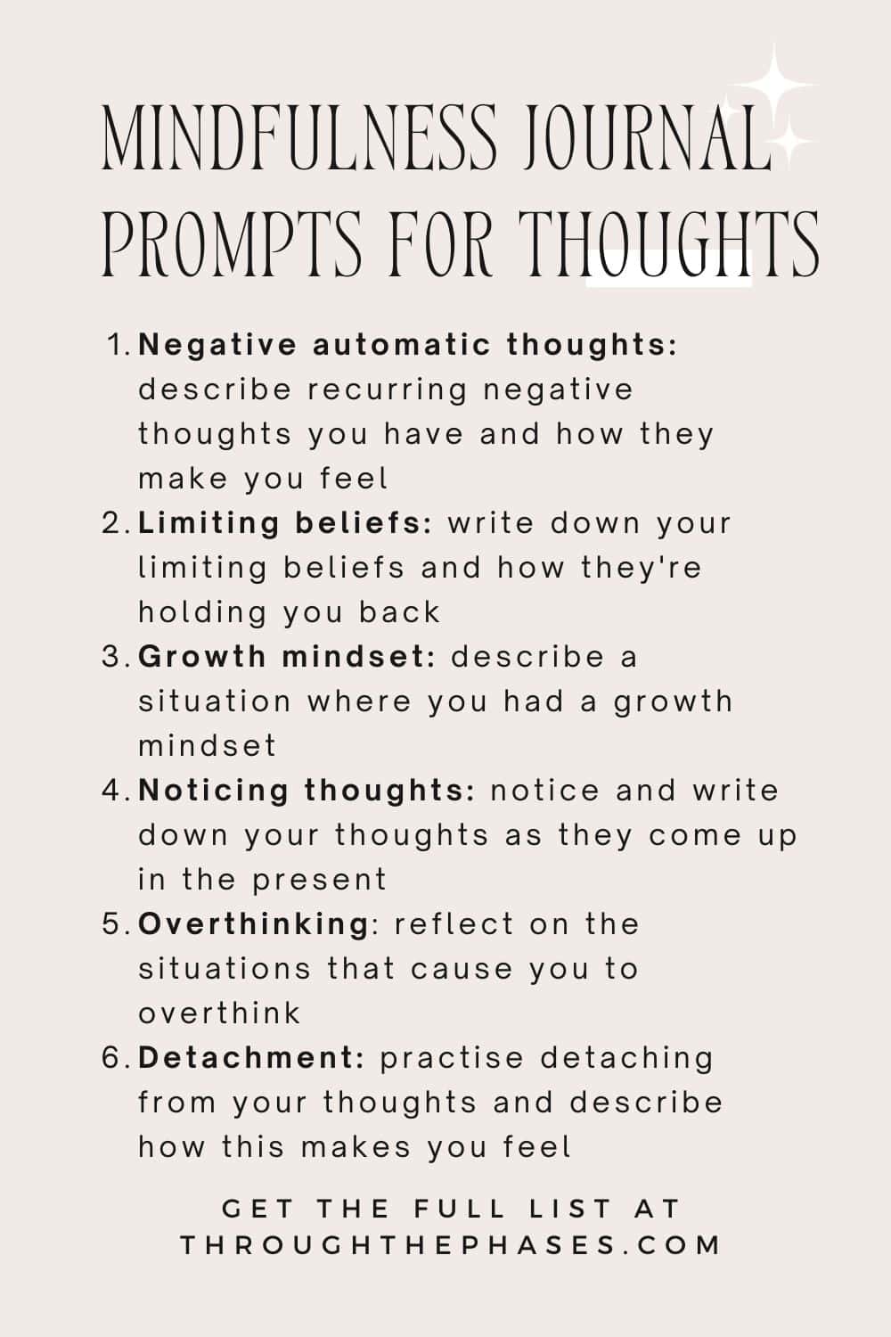 51 Powerful Mindfulness Journal Prompts for Self-Awareness 16 mindfulness journal prompts for thoughts