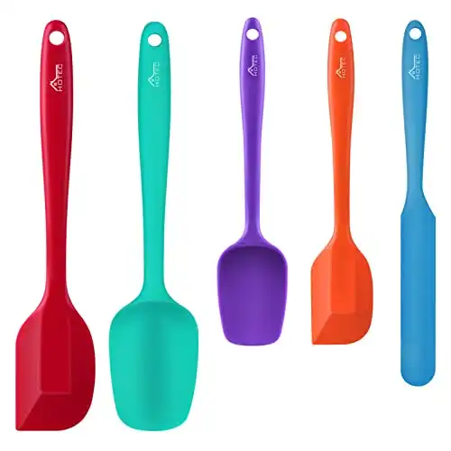 HOTEC Food Grade Silicone Rubber Spatula Set for Baking