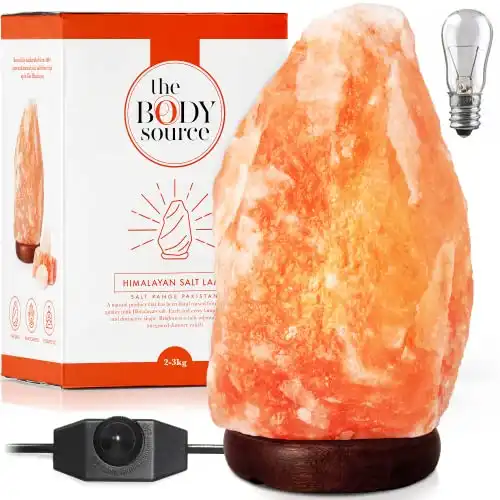 The Body Source Himalayan Salt Lamp with Dimmer Switch and Night Light