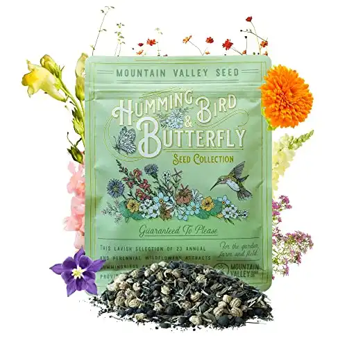 Package of 80,000 Wildflower Seeds - Hummingbird and Butterfly Wild Flower Seeds Collection