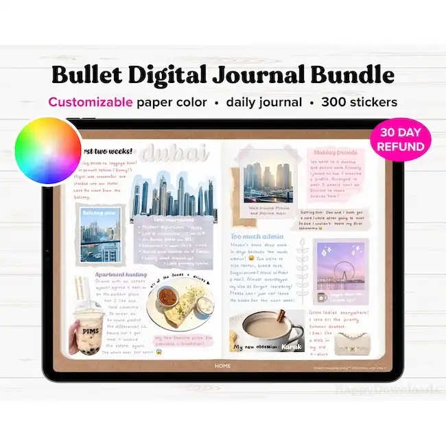 6. Digital Bullet Journal by Happy Downloads