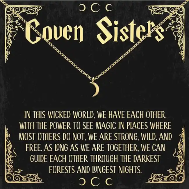 Coven Sisters Witchy Friendship Necklace