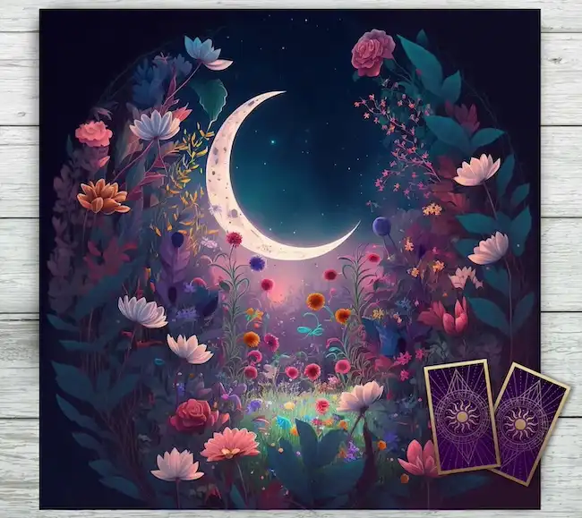 Moon Phase Tarot Cloth