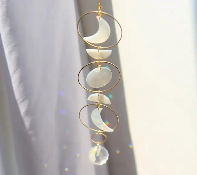 Moon Phase Crystal Suncatcher