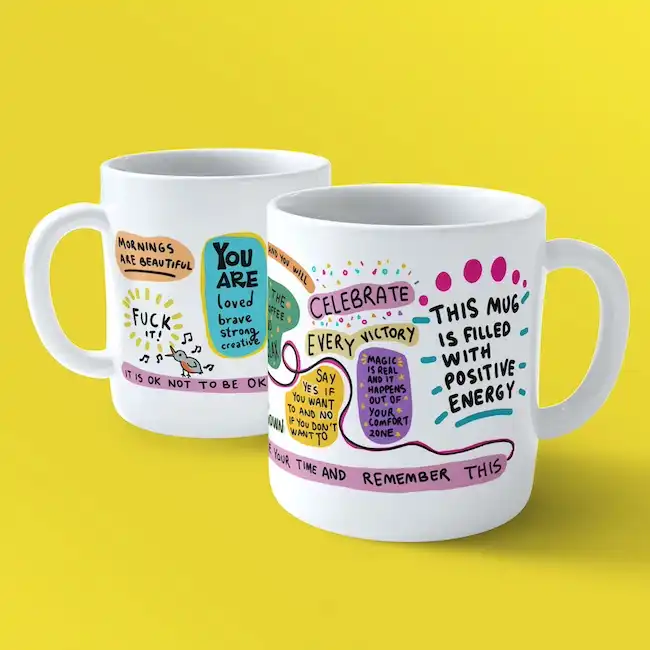 Self Care Mug with Inspirational Quotes
