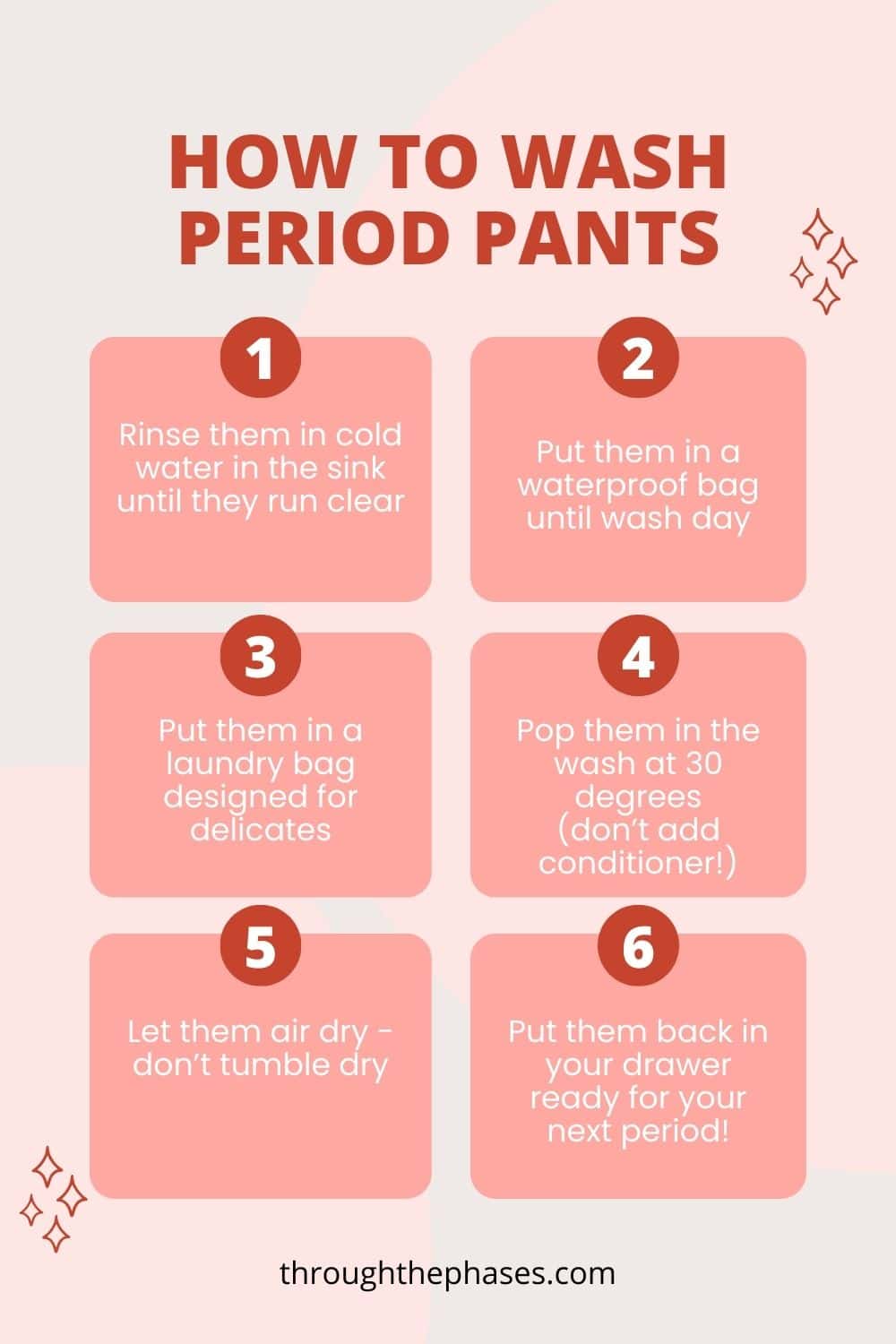 how to wash period pants